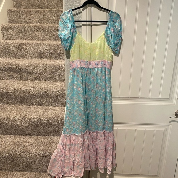 LoveShackFancy Angie Floral Printed Maxi Dress - Picture 9 of 11